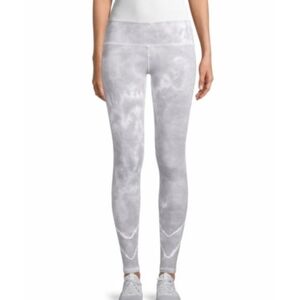 SWEET Romeo Active Leggings Tie Dye Lounge Light Gray White Leggings Size M